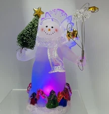 JCPenney Acrylic Angel Home Collection Acrylic Lighted Angel Snowman
