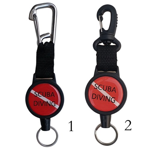 Scuba Dive Gear Holder Retractor Retractable Lanyard W/ Rotatable Hook