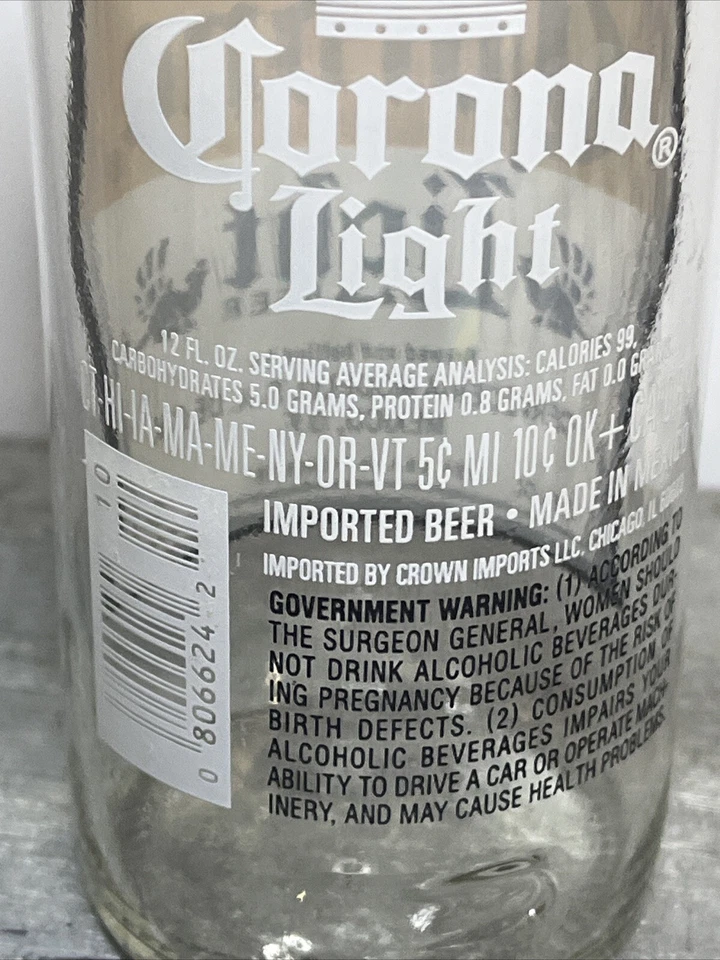 Corona легкая пивная бутылка ручной огранки питьевые стаканы барная посуда стеклянная посуда винтаж - Изображение 4 из 4