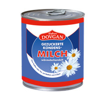 DOVGAN gezuckerte Kondensmilch, 8,5% Fett (6x 370g) 6er Pack Sparpaket Milch