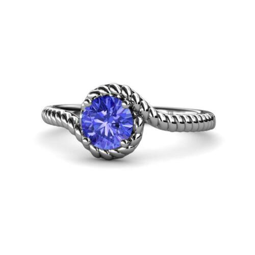 Tanzanite Bypass Rope Womens Solitaire Engagement Ring 0.92ct 14K Gold JP:112536 - Picture 1 of 28