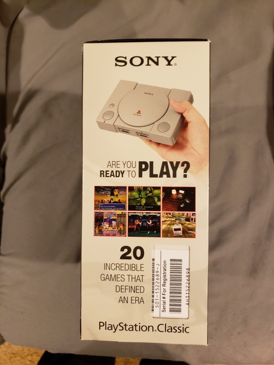 SONY PlayStation Classic Retro Console, 2 Controllers, in hand