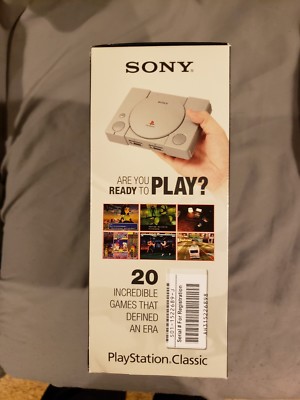 SONY PlayStation Classic Retro Console, 2 Controllers, in hand