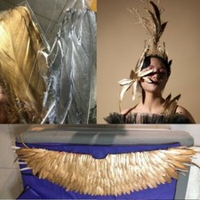 10 x Natural Goose Feather Gold/Silver for Millinery DIY Arts Craft Costume
