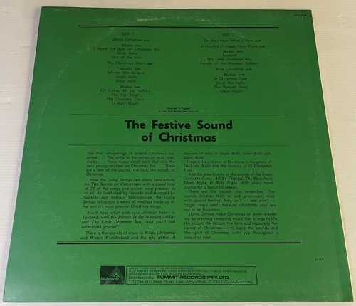 Living Strings The Sound Of Christmas Vinyl Record 12” 33 RPM OCS-2426 RCA 1970 - Picture 4 of 24