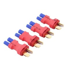 4Pcs T Plug Male Connectors to EC2 Female Connectors Adapter for Remote