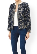 Monsoon Waltzing Jacket Navy Bnwt