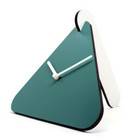Modern Turquoise Triangular Laser Cut Wood Table & Desk Clock for Living Room
