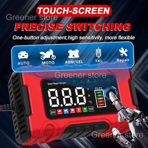 Cargador de Batería de Coche Inteligente 12V 6A Automático Lifepo4 Reparación Mantenedor Trickle - Imagen 2 de 12