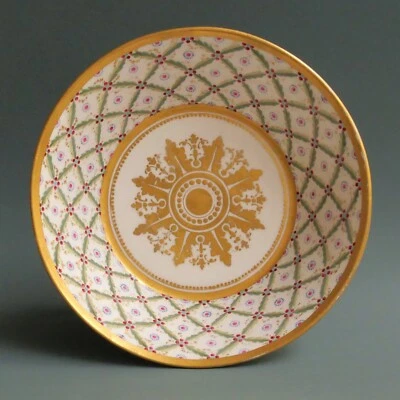 Porcelaine tendre-Manufacture Royale de Sèvres-Soucoupe Litron-Barrat-XVIIIe - Photo 1/4