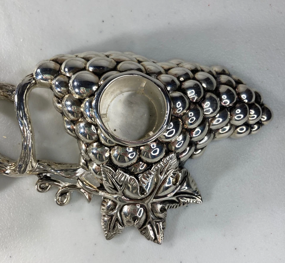 Candelabros Godinger plateados racimo de uva mesa cónica par mesa de cosecha Foto 2 de 4