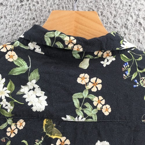 Pacsun Button Up Shirt Mens M Black Floral Short Sleeve Collared Button Front - Picture 9 of 14