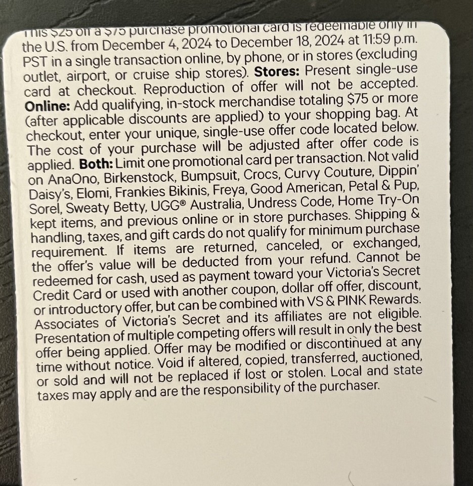 25 Off 75 Victoria’s Secret Pink Coupon Valid in store or online