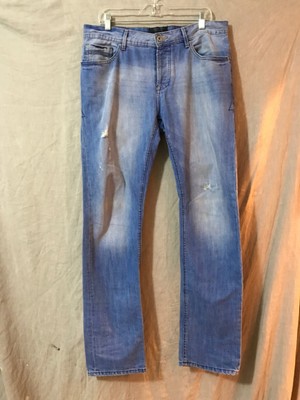 Bershka Vintage Since 1998 Mens Blue Solid Straight Fit Denim Jeans Size 32  | eBay