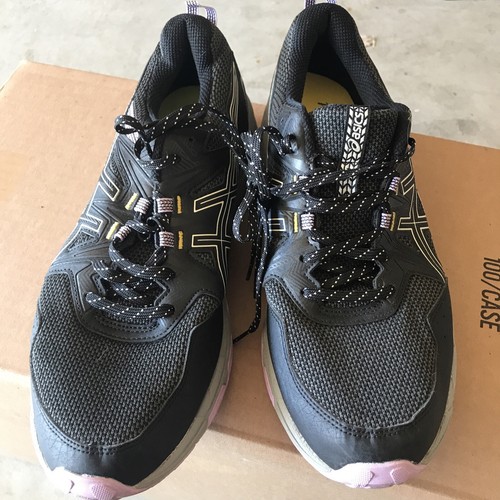 Asics Womens Size 12 W Wide Gel Venture 8 1012A706 Black Running Shoes Sneakers - Picture 2 of 9