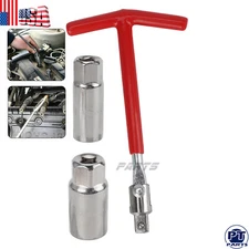SPARK PLUG SOCKET SET REMOVER INSTALLER 16mm & 21mm T HANDLE QUALITY TOOL 4-17