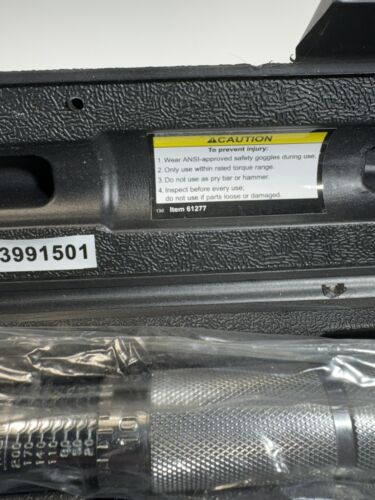 Pittsburgh Pro 1/4 Torque Wrench Click Type Appears New w All Papers Hard Case! - Picture 11 of 18