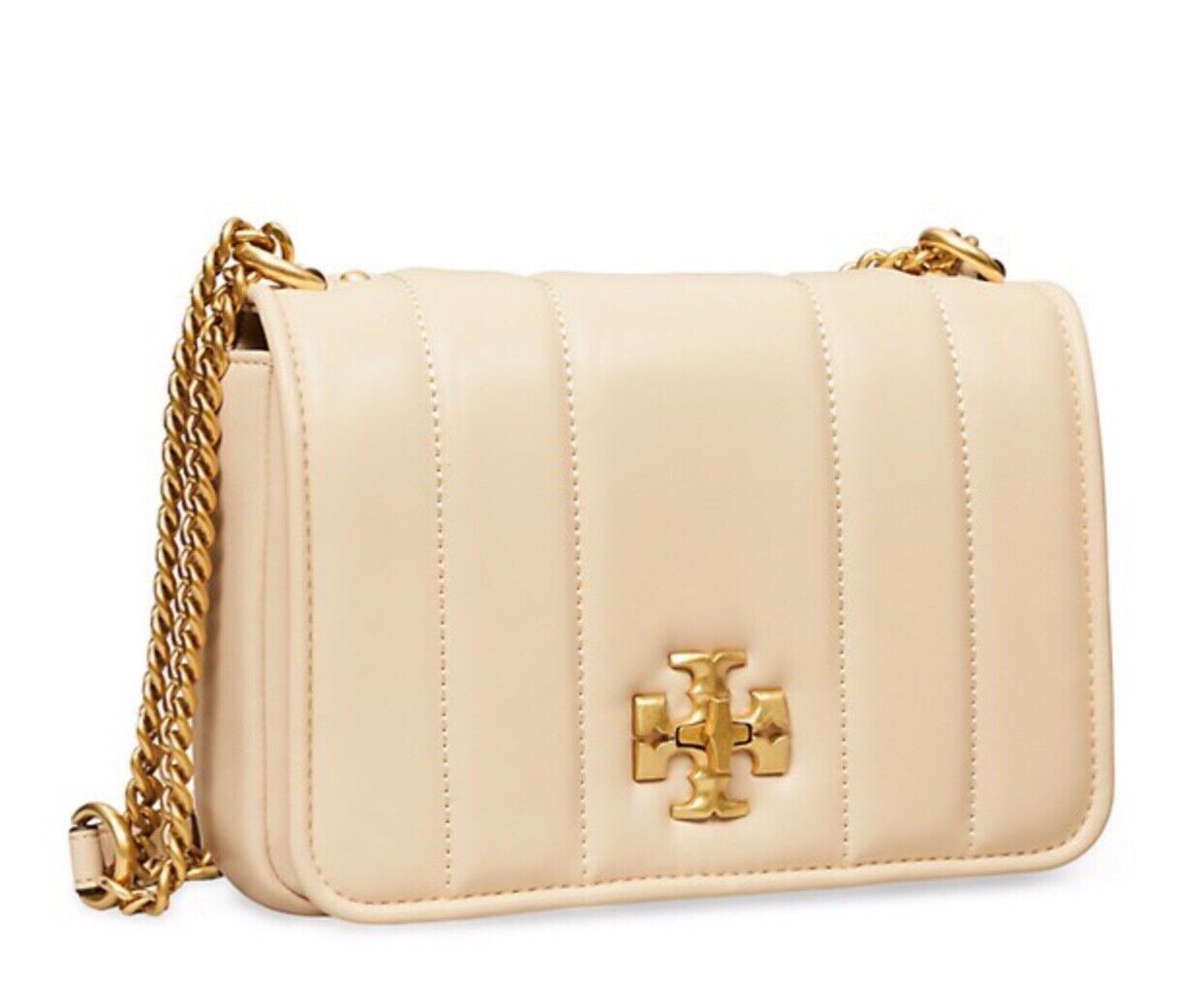 NWT TORY BURCH $598 KIRA QUILTED CHAIN SHOULDER BAG IN BRIE NWT TORY BURCH $598 KIRA QUILTED CHAIN SHOULDER BAG IN BRIE