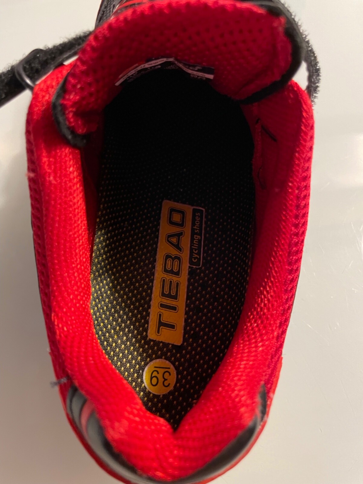 Tiebao road cycling shoes size US6.5 EU 39 black-red new w/box