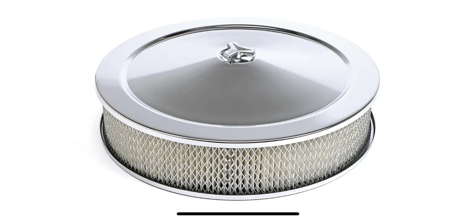 "Limpiador de aire cromado Trans-Dapt Performance Products 2195 estilo muscle car 14""" Foto 2 de 4