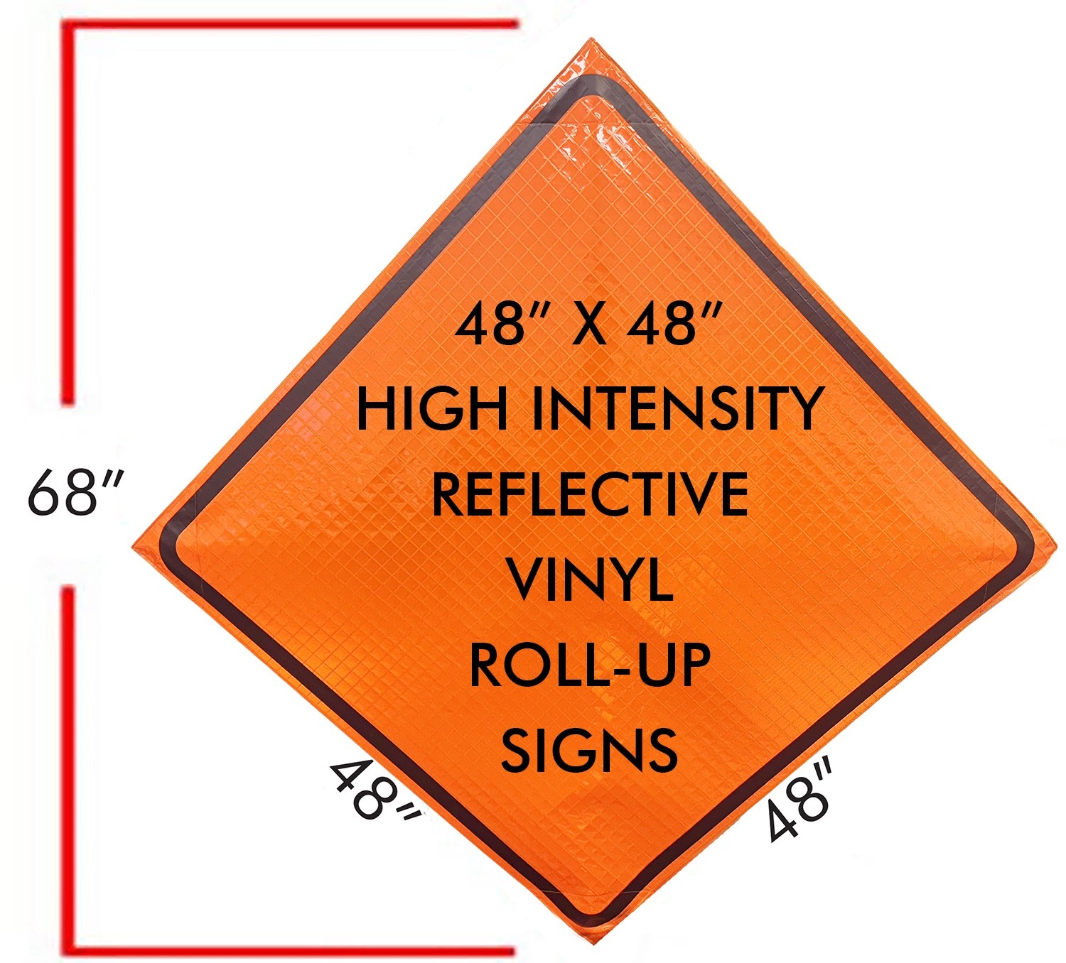 Speeding Fines Doubled Reflective Roll-Up Traffic Sign 36" or 48" MUTCD
