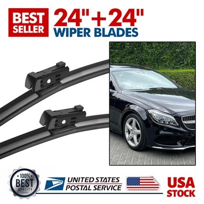 SET OF 2Pcs All Season Wiper Blades size 24''&24'' Windshield Front Right & Left