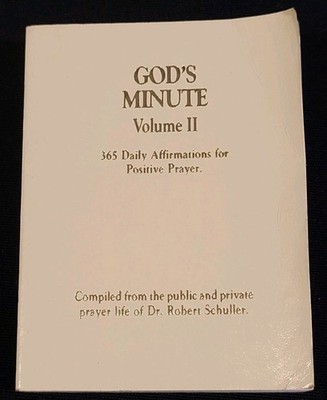Vtg (1990) God's Minute Volume II Pocket Book by Dr. Robert Schuller