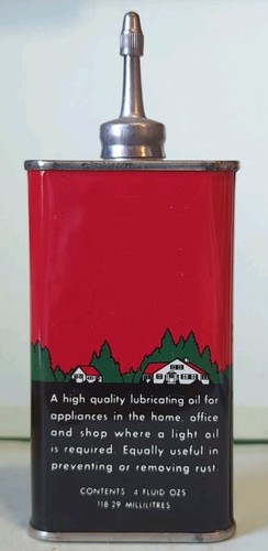 NOS Vintage Texaco Home Lubricant 4oz Lead Top Handy Oil near perfect condition - Picture 6 of 12