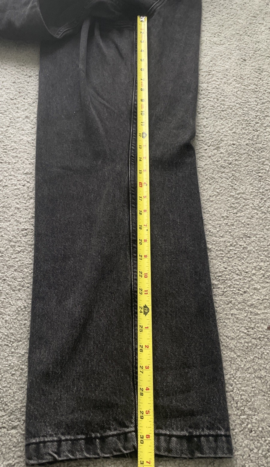 Levi's Jeans Mens Size Large Workwear Red Tab Gray Denim Jeans Overalls Bib