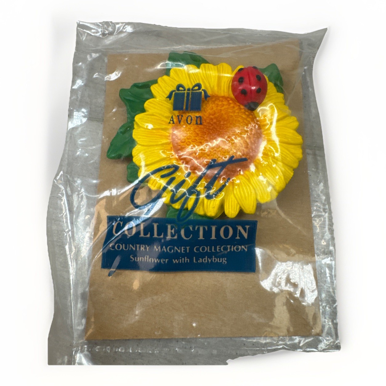 90s Vtg AVON Country Magnet Collection Sunflower With Ladybug 🌻 🐞  3D NEW