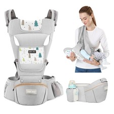 Baby Carrier Newborn to Toddler - Baby Carrier with Hip Seat, 6-in-1 Adjustab...