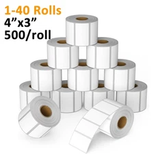 4x3" Direct Thermal Address Shipping Labels Barcode FBA Stickers for Zebra Rollo