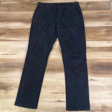 Roark Chino Pants Mens 34 Standard Slim Fit Stretch RP260 Black Modern Casual