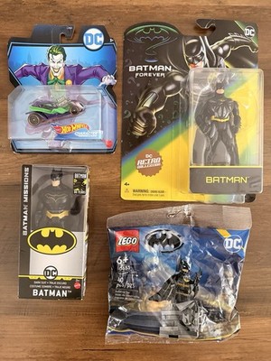 DC Batman lot of 4 toy items Batman, Joker, Lego all NEW
