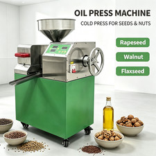 Commercial Cold Oil Presser Coconut Flaxseeds Sesame Seeds Oil Extraction 110V