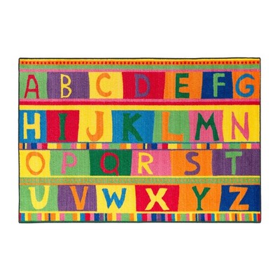 Flagship Carpets ABC Tapestry Machine Washable Educational Rug for Childrens ...