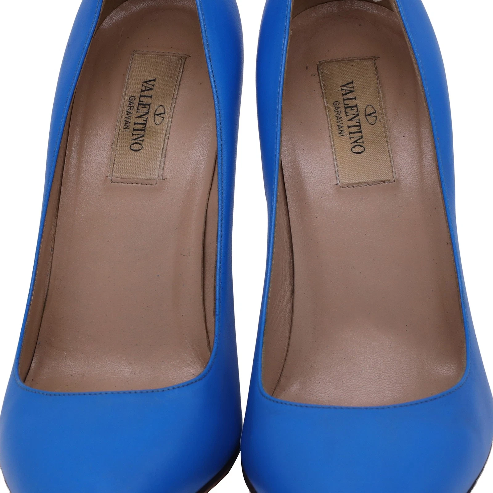 Valentino Garavani Rockstud decolte a punta in pelle donna blu taglia 37 5