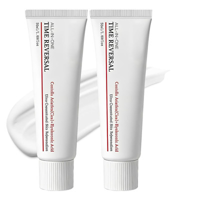 2Pcs Time Reverse Cream, All-In-One Face Moisturizer Cream with Centella Asiatic