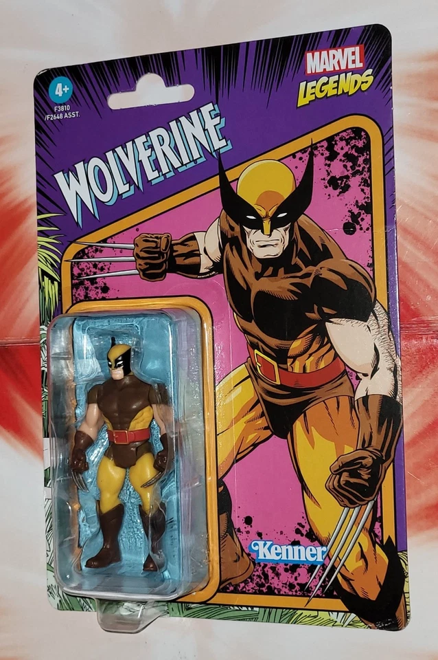 Wolverine • Figura de acción Marvel Legends 3,75" • Kenner retro • Sin usar, en caja Foto 2 de 4