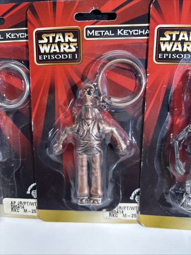 3-1999 Star Wars Metal Keychain Phantom Menace RARE Episode 1 - Picture 3 of 9