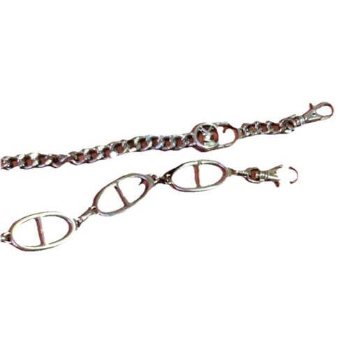 2 Silver Michael Kors Logo Vintage Y2K Waist Chain Belt Designer Country Hippe - Picture 8 of 15