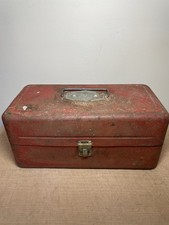 Vintage Red Victor Fishing 2 Tray Tackle Box