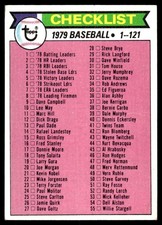 Checklist: 1-121 1979 Topps #121 MLB READ FREE SHIPPING AutographDen