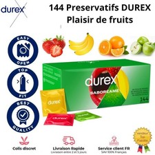 Lot 144 préservatifs Durex plaisir de fruits capote Homme boite 144 pieces