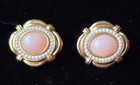 1980s AVON - VICTORIAN SPRING Collection - Brooch & Earrings SET - Pink Cabochon — photo 4
