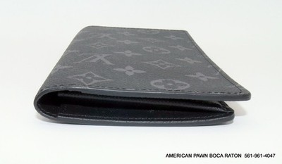 LOUIS VUITTON Monogram Eclipse Brazza Wallet Black M61697 Purse