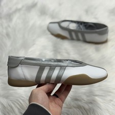 Adidas Taekwondo Mei Ballet White Silver Metallic Womens JQ6438 NEW Multi Sz