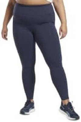 Reebok Women Lux High-Rise Leggings Vector Navy Plus Size 3X