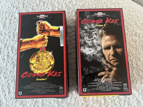 Cobra Kai Season 1 & 2 VHS Tape Sets Karate Kid Kung-Fu Martial Arts Arts RARE - Picture 1 of 5