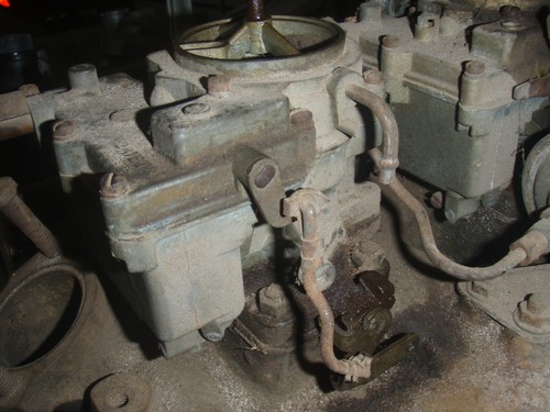 OLDS 1957 1958 PONTIAC J2 Tri Power intake manifold factory 2 jet Rochester - Bild 6 von 10